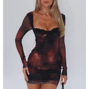 White Fox No other love long sleeve dress